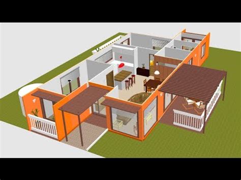 Casas prefabricadas de diseño con estructura de container a la medida de tus posibilidades. Planos Casa Container - YouTube