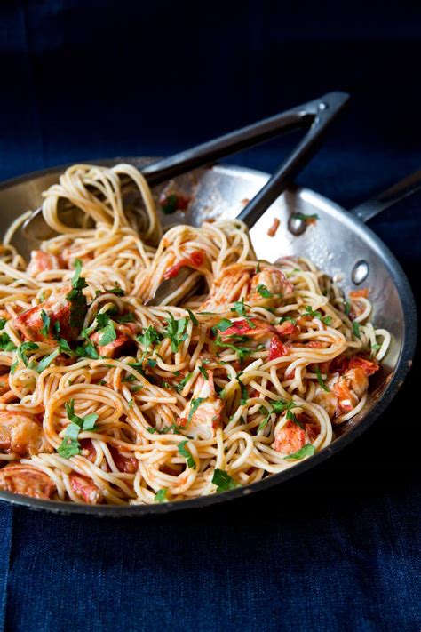 Lobster Spaghetti Spaghetti Allastice Saveur