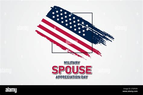 Military Spouse Appreciation Day Background Vector Illustration Stock