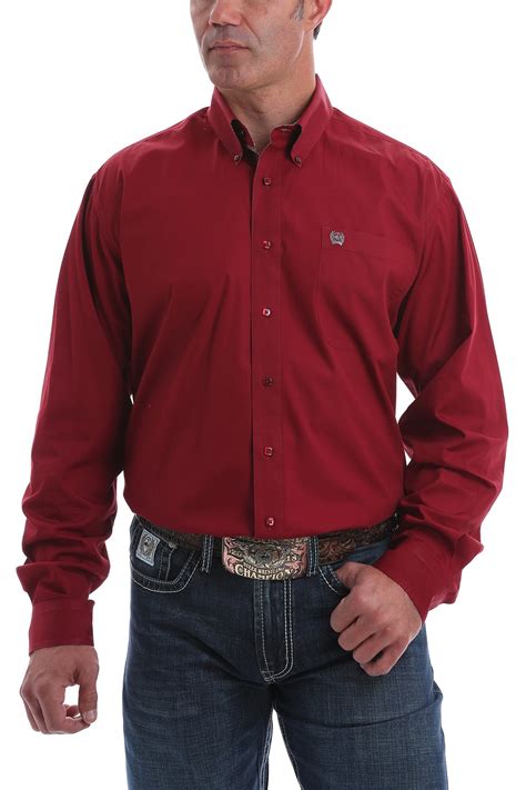 CINCH Jeans |Men's Solid Burgundy Button-Down Western Shirt