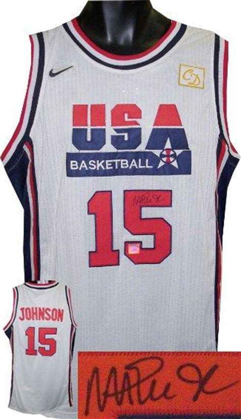 Autographed Magic Johnson Jersey Team Usa Olympic Dream Team White