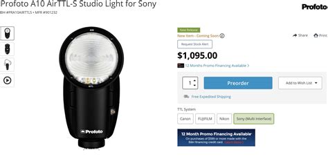 New Profoto A10 Airttl S Studio Light For Sony With Bluetooth Sony Addict