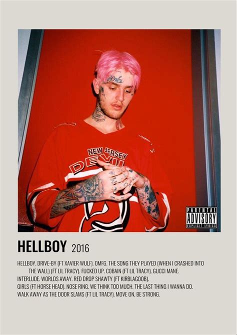 Hellboy Lil Peep Rap Album Covers Vintage Music Posters Music