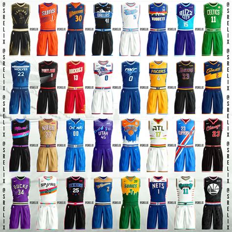A Final Compilation Of Every Single Jersey Ive Designed In My Nba