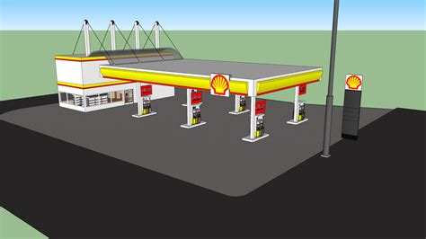 Shell Gas Station 3d Warehouse