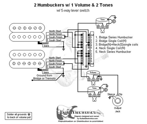 Looking for a diagram for a 2 pu tele 5 way switch giving 1 neck ym50 5 way switch wiring schema wiring diagram online. Strat Wiring Diagram 5 Way Switch 1 Humbucker 2 Single 1 Volume 2 Tone - Collection - Wiring ...