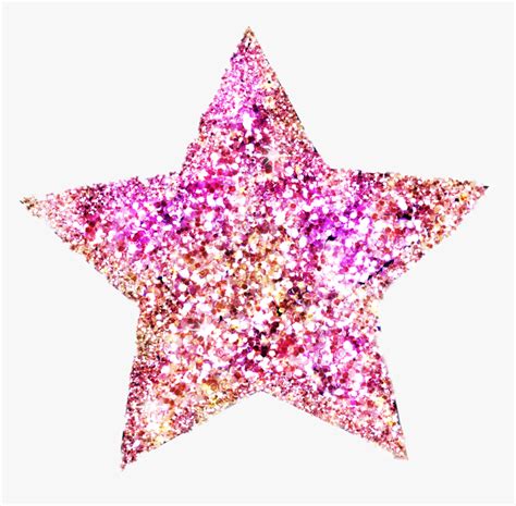 Pink Glitter Star Png Png Download Glitter Star Transparent