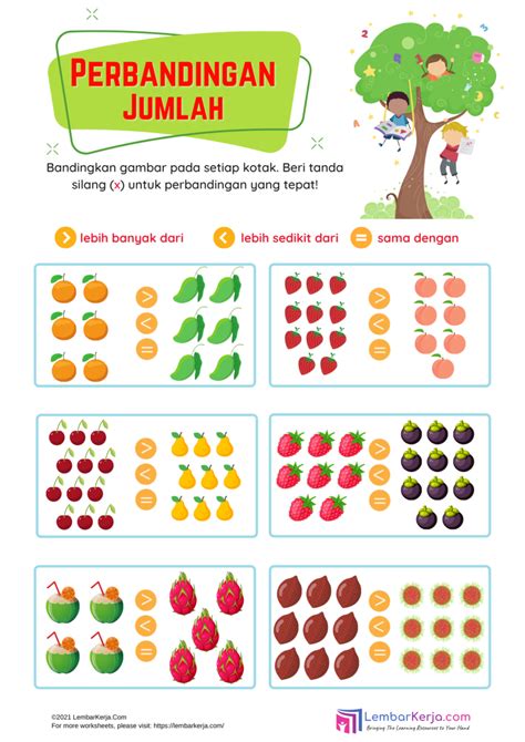 Perbandingan Jumlah 5 LembarKerja Com