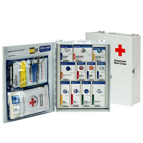 Medium Metal First Aid Cabinet For The Office Red Cross Store Red