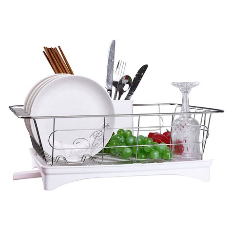 Dish Rack Drainer 304 Stainless Steel Professional 2 Tier Dish Drying