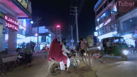 Sylhet City Night Ride 4k Amberkhana To Chowhatta Point Road Tuber
