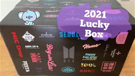 2021 Bts Lucky Box Unboxing Youtube