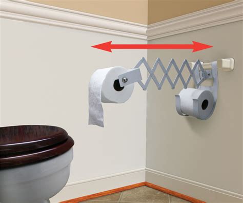 Accordion Style Toilet Roll Holder Lets You Bring The Paper Closer