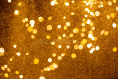 Christmas And Happy New Year On Blurred Gold Bokeh Banner Background
