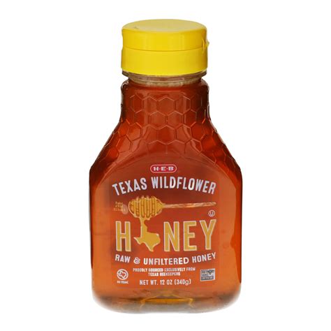 H E B Raw And Unfiltered Texas Wildflower Honey Shop Honey At H E B