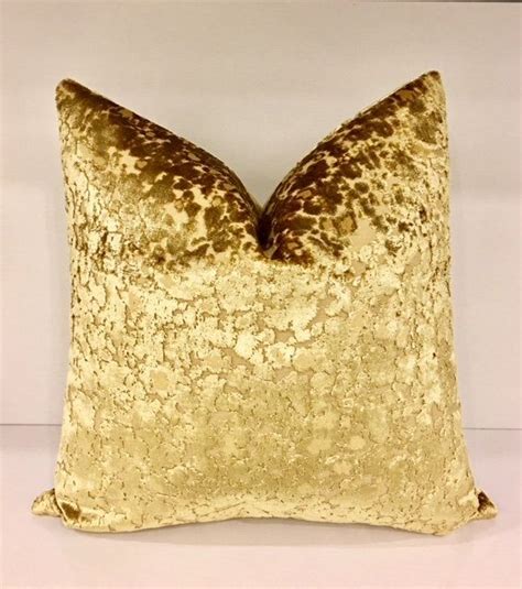 Luxury Gold Velvet Throw Pillow Pillow Cover Gold Pillows Etsy Gold