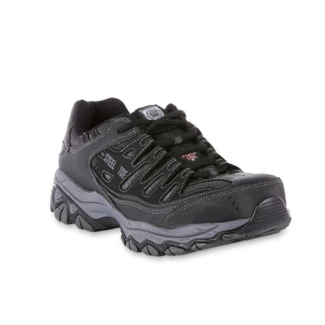 Skechers Work Mens Cankton Relaxed Fit Steel Toe Athletic Work Shoe