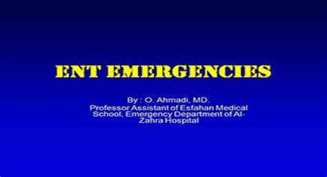 Download Free Medical Ent Emergencies Powerpoint Presentation