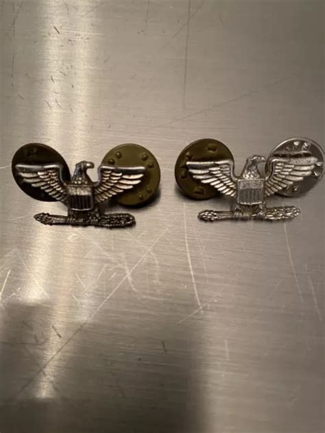 Wwii Sterling Usmc Colonel Rank War Eagle Shoulder Insigniasterling H