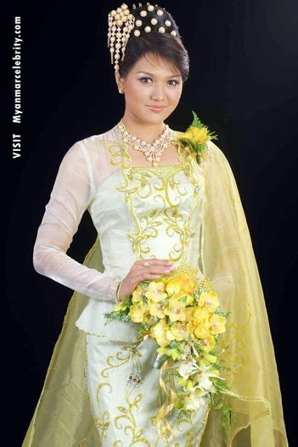 Thet Mon Myint In Burmese Wedding Dress Myanmar Movie Stars Actors