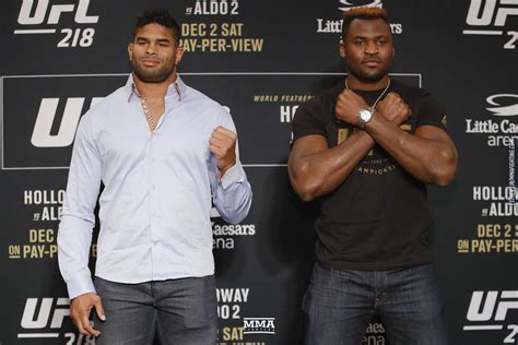 Alistair overeem and francis ngannou faced off at ufc 218 media day ahead of their heavyweight alistair overeem discusses his return to action after suffering a knockout loss to francis ngannou. Ngannou's fat free mass index (FFMI) is over 28 | Page 4 ...