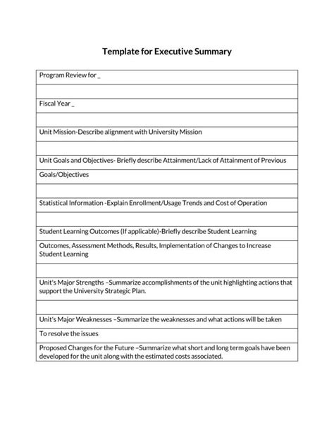 35 Free Executive Summary Templates And Examples