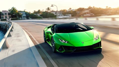 Lamborghini Huracan Evo Spyder Green 3840x2160 Wallpaper