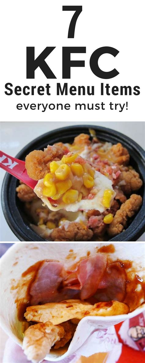 Kfc Secret Menu Items Secret Menu Secret Menu Items Food