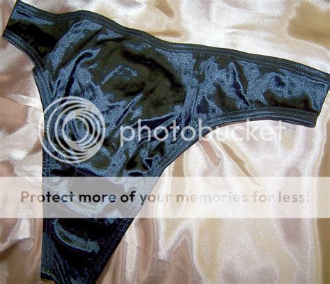 Black Shiny Satin Lycra Stretch Sissy Thong Panties L 7 Ebay
