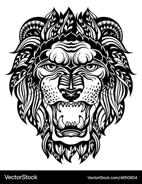 Lion Head Graphic Royalty Free Vector Image Vectorstock