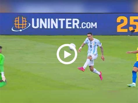 watch argentina s angel di maria lobs the keeper to score sensational goal in copa america