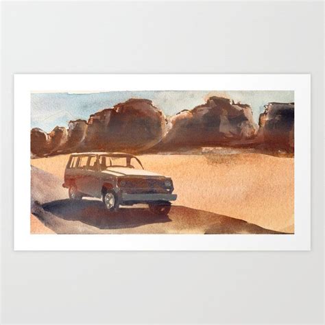 Desert Road Trip Art Print Road Trip Art Travel Illustration Desert