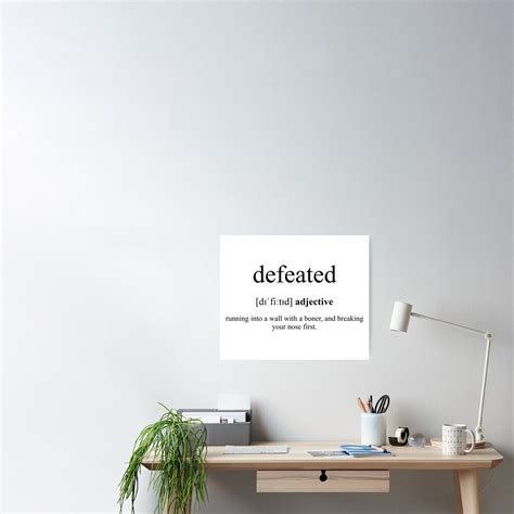 Defeated Definition Dictionary Collection Poster For Sale By