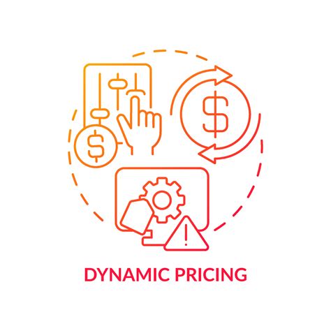 Dynamic Pricing Red Gradient Concept Icon Marketing Strategy Abstract