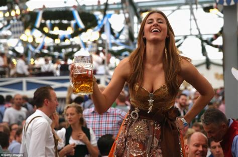 First Kegs Of Oktoberfest Are Tapped As Steins And Beer Tents Overflow
