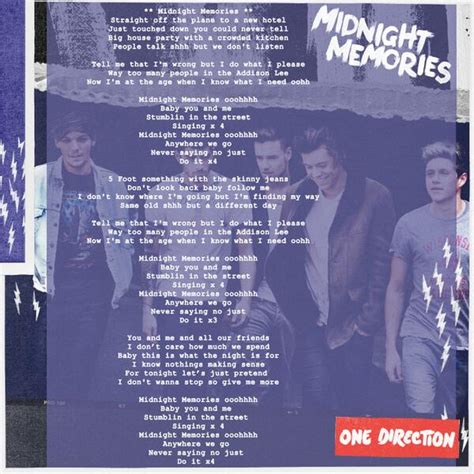 What does one direction's song midnight memories mean? Midnight Memories (album) - One Direction Wiki