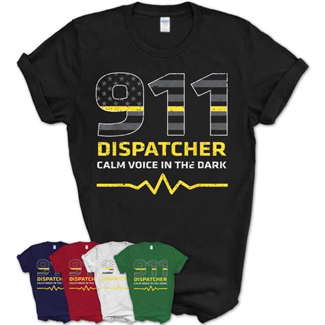 911 Dispatcher Calm Voice In The Dark Emergency T Shirt Teezou Store