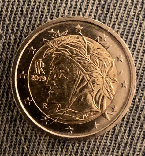 Coin 2 Euro Italy 2019 Dante Alighieri Rare Fai Da Te Shabby Chic