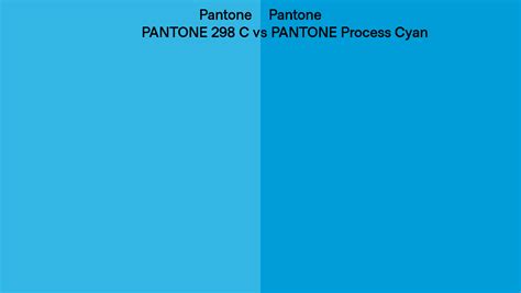 Pantone 298 C Vs Pantone Process Cyan Side By Side Comparison