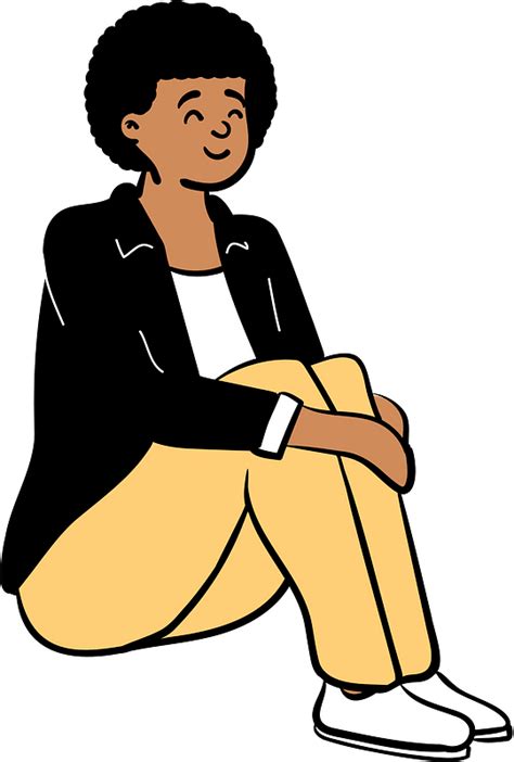 Woman Sitting On Chair Clipart