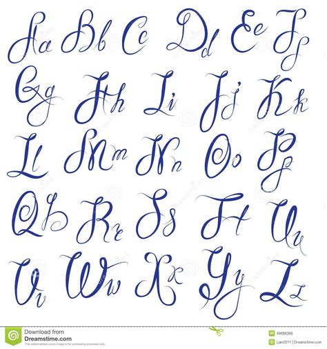 Faux Calligraphy Alphabet Alphabet Handwriting Practice Lettering