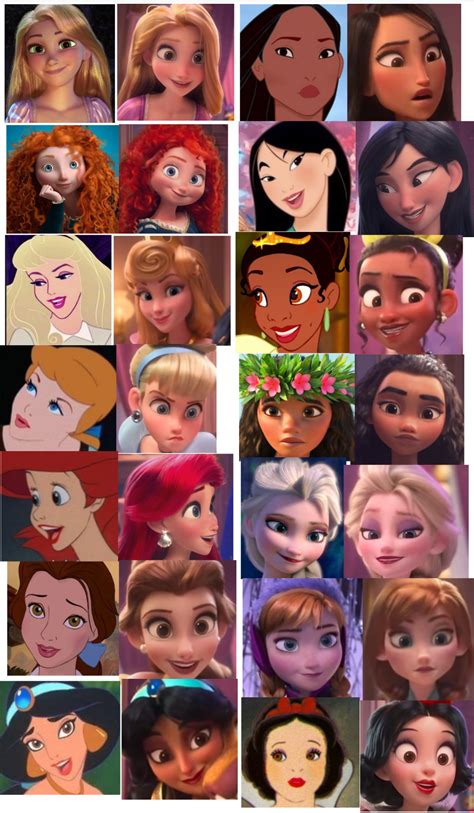 Original Versus New Princess Designs Wreck It Ralph Disney Princess