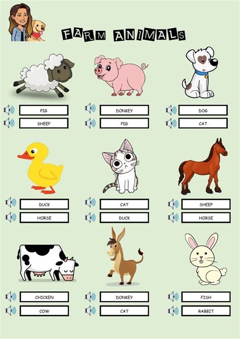 Farm Animals Interactive Worksheet Farm Animals Animal And Their