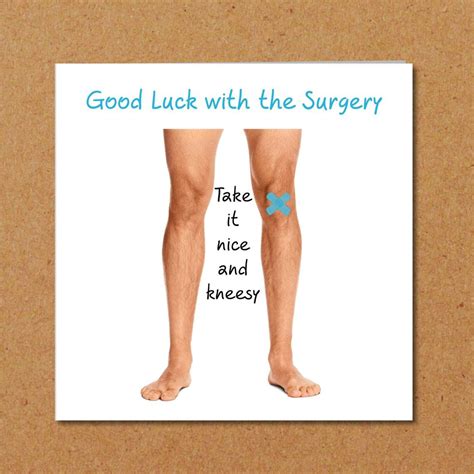 Check spelling or type a new query. Knee Replacement Surgery Card - Get Well Soon Card, Operation Recovery, Congratulations Funny ...