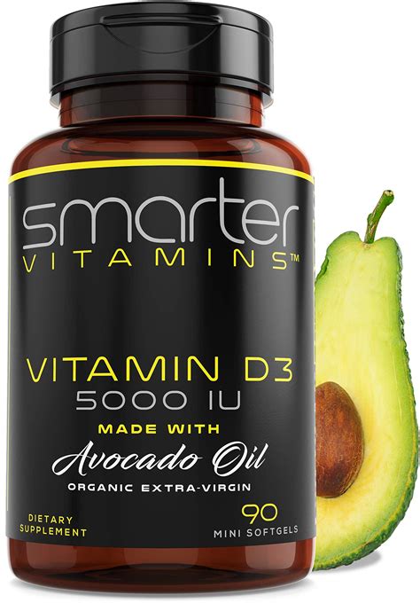 What are the best vitamin d supplements? Vitamin D3 5000 IU - USDA Certified Organic Avocado Oil ...