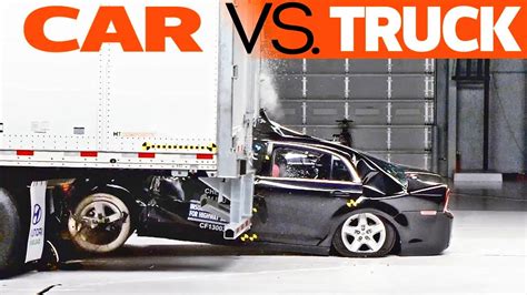 Car Vs Truck Crash Test Youtube