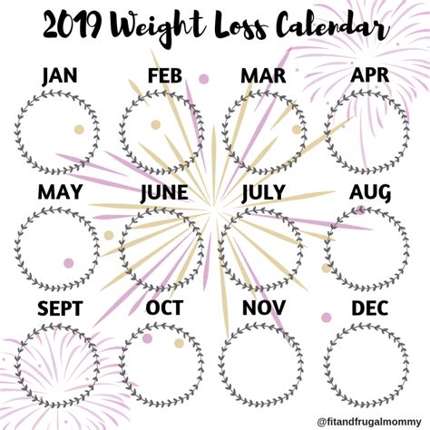 Weight Loss Monthly Calendar Free Letter Templates