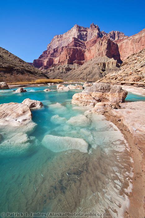 Aqua Blue Waters Of The Little Colorado River Grand Canyon National