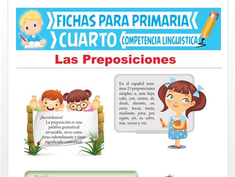 DiviÉrtete Aprendiendo En 4º Have Fun Learning At 4th Las Preposiciones