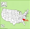 South Carolina location on the U.S. Map - Ontheworldmap.com